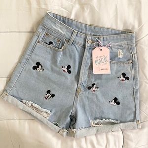 Mickey Mouse denim shorts